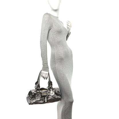 Chloe Metallic Calfskin Medium Paddington Satchel Argent 2 of 13