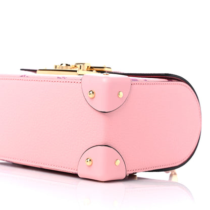 Gucci Textured Dollar Calfskin Berry Print Small Padlock Bamboo Shoulder Bag Pink Purple 9 of 9