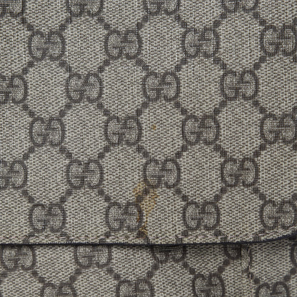 Gucci GG Supreme Monogram Selleria Calfskin Messenger Diaper Bag Beige Ebony Cocoa Dark Chocolate 10 of 13