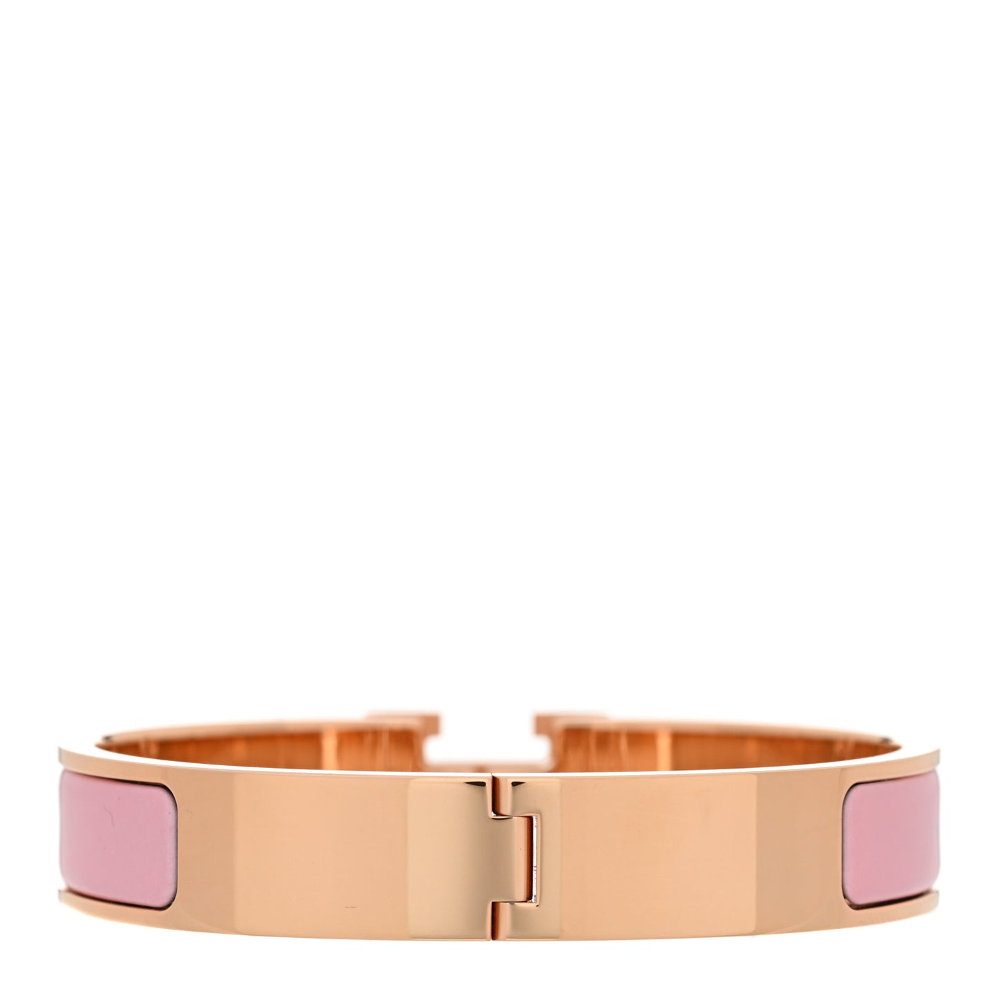 Enamel Narrow Clic Clac H Bracelet PM Rose Delirium