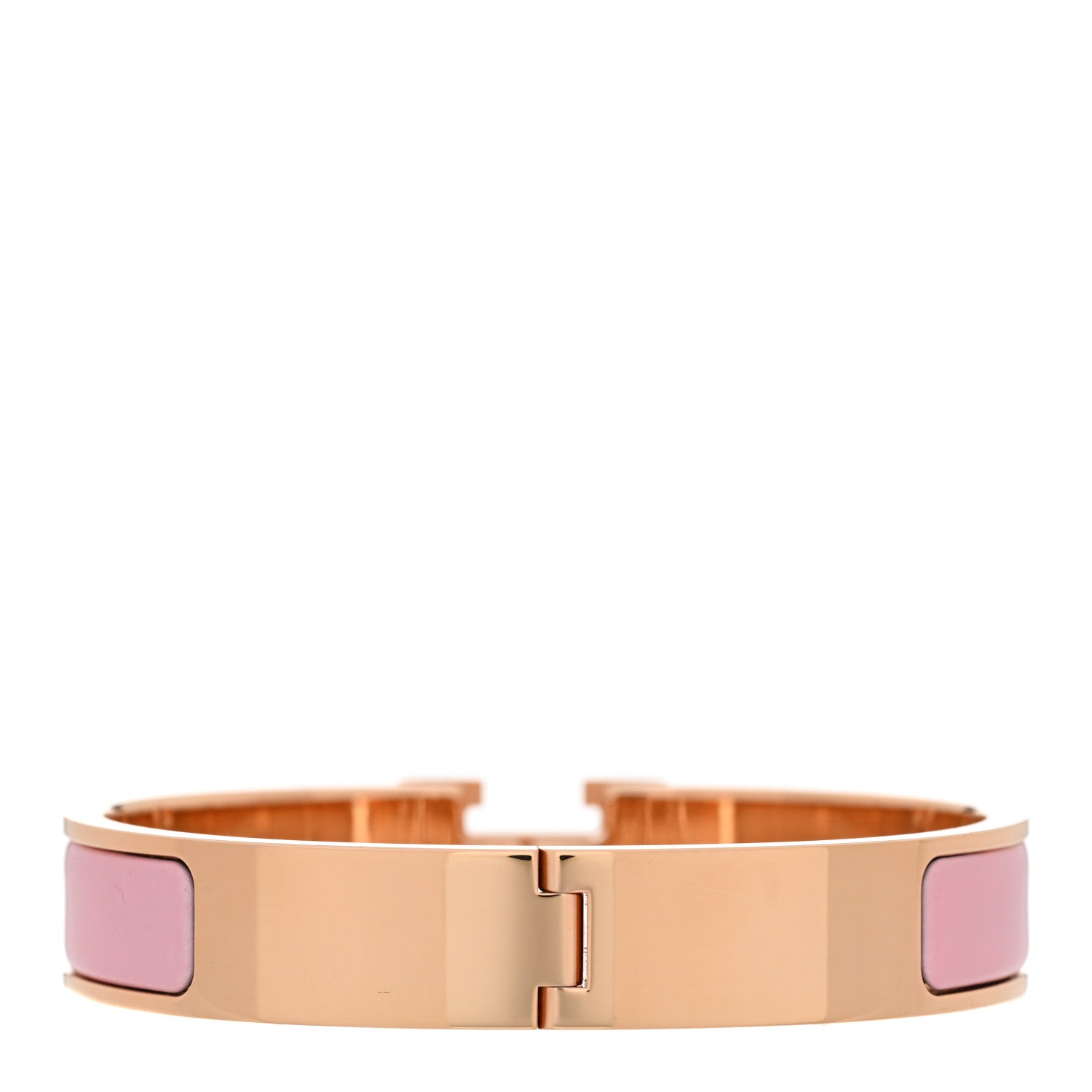 Hermes Enamel Narrow Clic Clac H Bracelet PM Rose Delirium 3 of 4