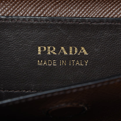 Prada Saffiano Cuir Large Double Bag Cacao 6 of 12