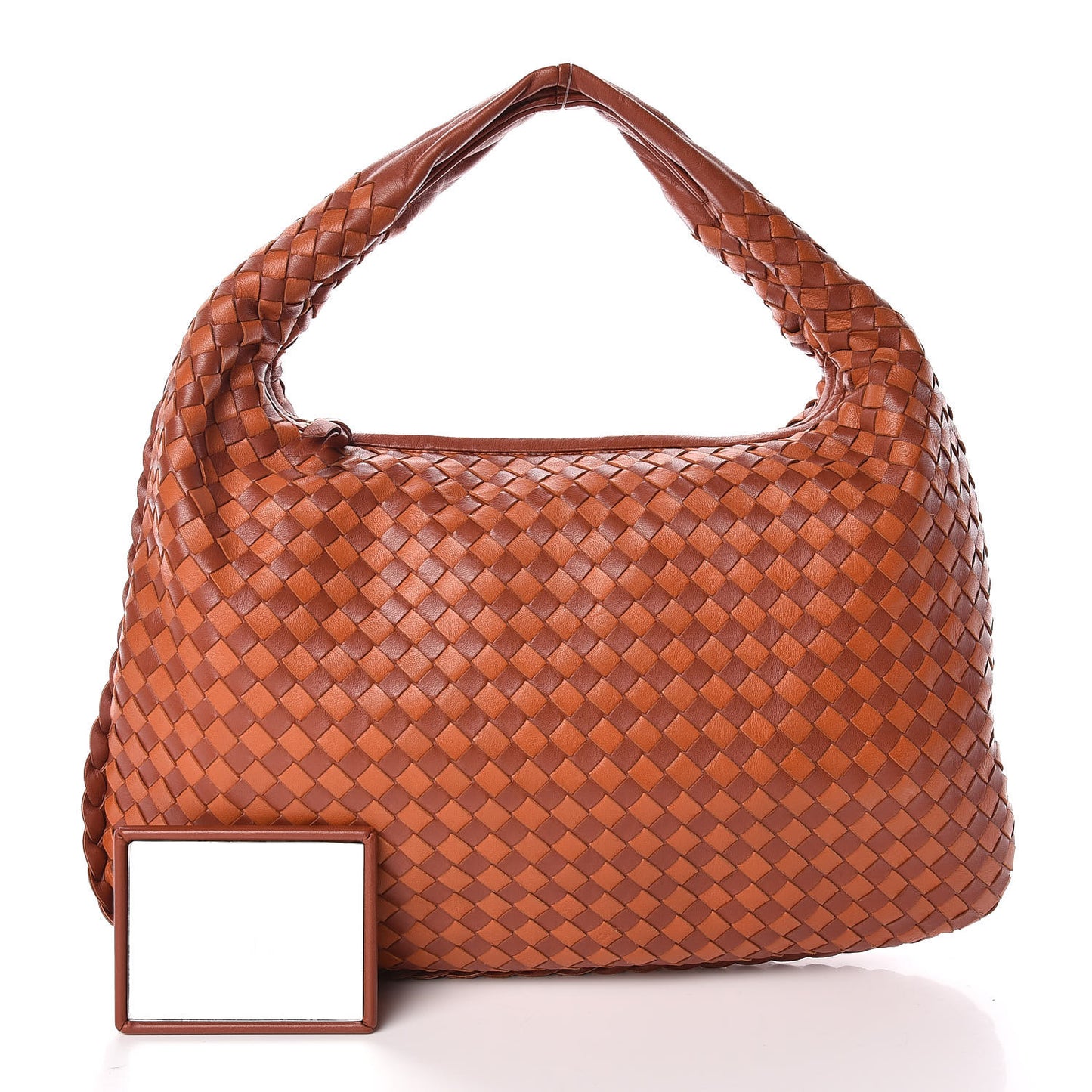 Nappa Intrecciato Bi-Color Medium Veneta Hobo Rust Clay