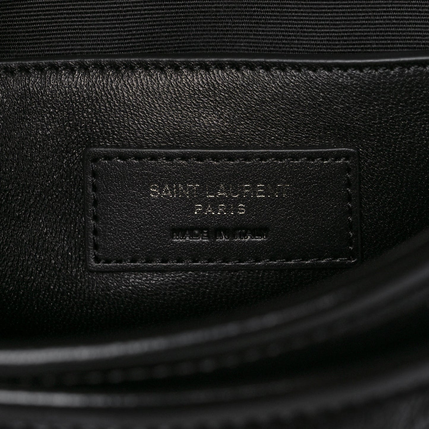Crinkled Calfskin Matelasse Monogram Baby Niki Chain Satchel Black