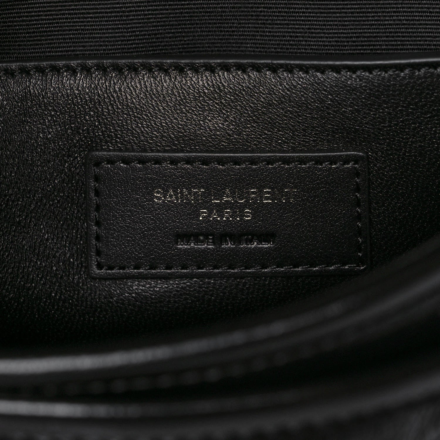 Saint Laurent Crinkled Calfskin Matelasse Monogram Baby Niki Chain Satchel Black 8 of 10