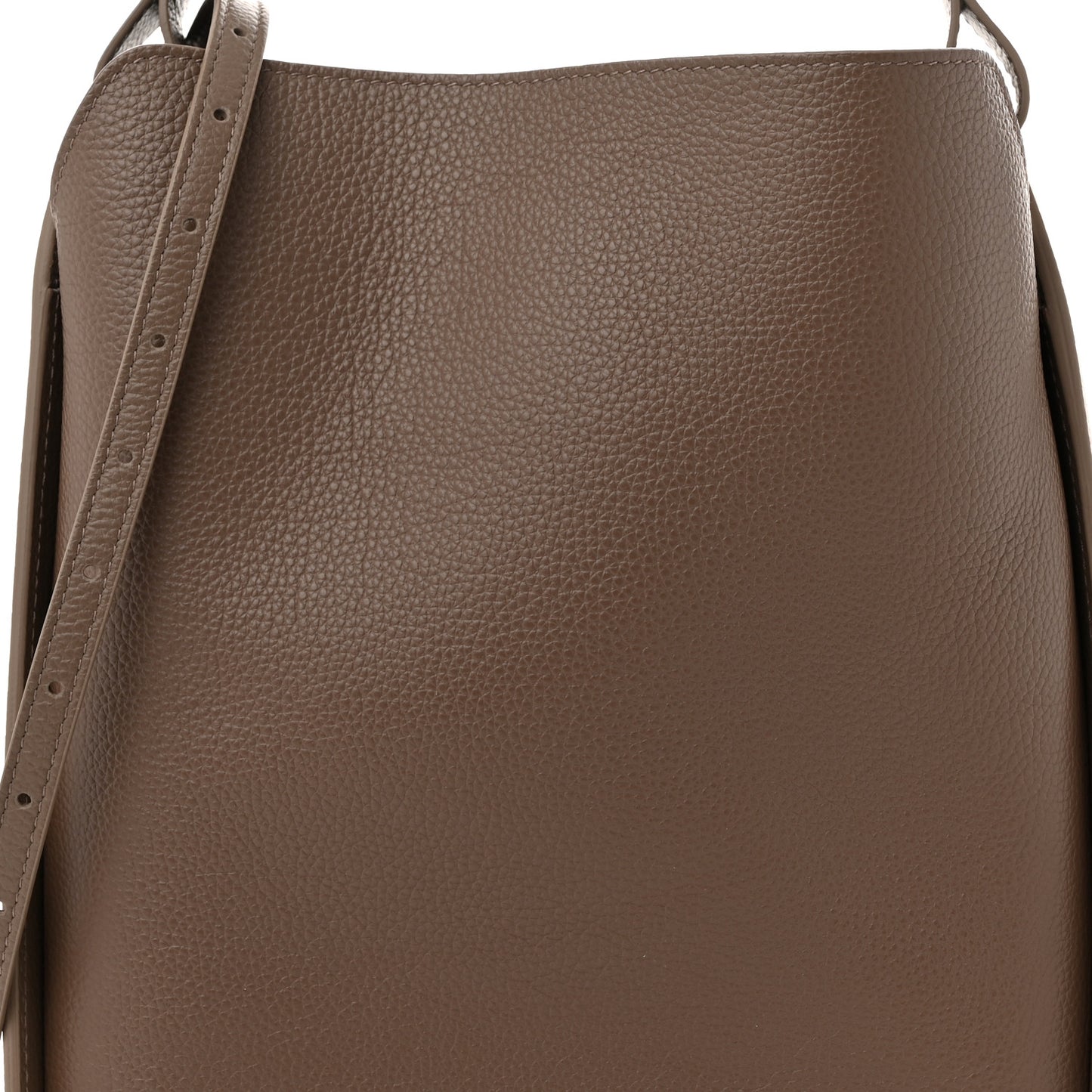 Calfskin Logo Embossed Small Tool 2.0 North-South Tote Mink Grey