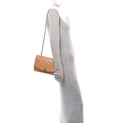 Chanel Caviar Quilted Medium Single Flap Beige 2 of 12