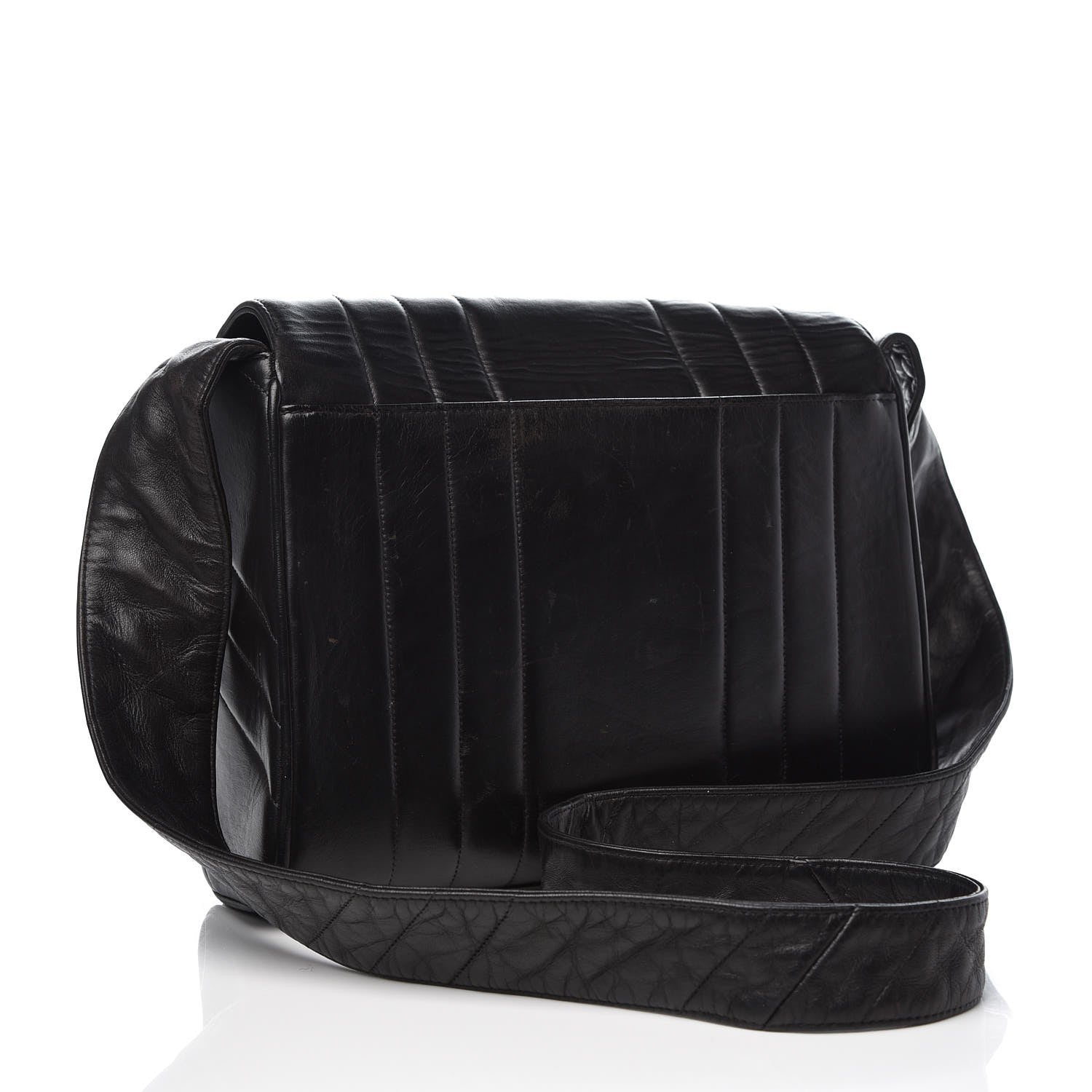 Chanel Lambskin Vertical Quilted Medium Single Flap Black 3 of 15