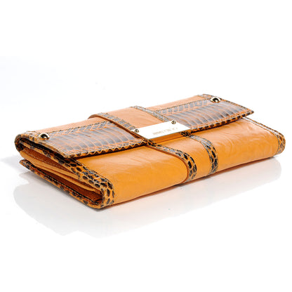 Jimmy Choo Elaphe Snakeskin Uma Wallet Yellow 4 of 8
