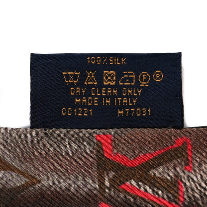 Louis Vuitton Silk Monogram Fall In Love 3D Bandeau Brown 3 of 3