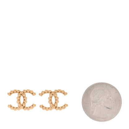 Chanel Metal Bead CC Earrings Gold 2 of 5