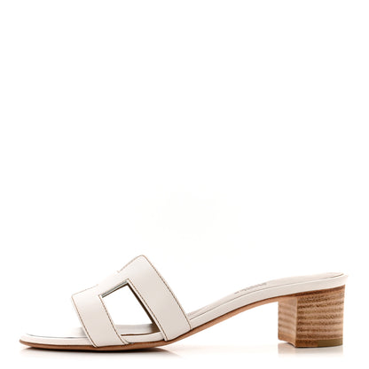 Hermes Calfskin Oasis Sandals 35.5 White 1 of 9