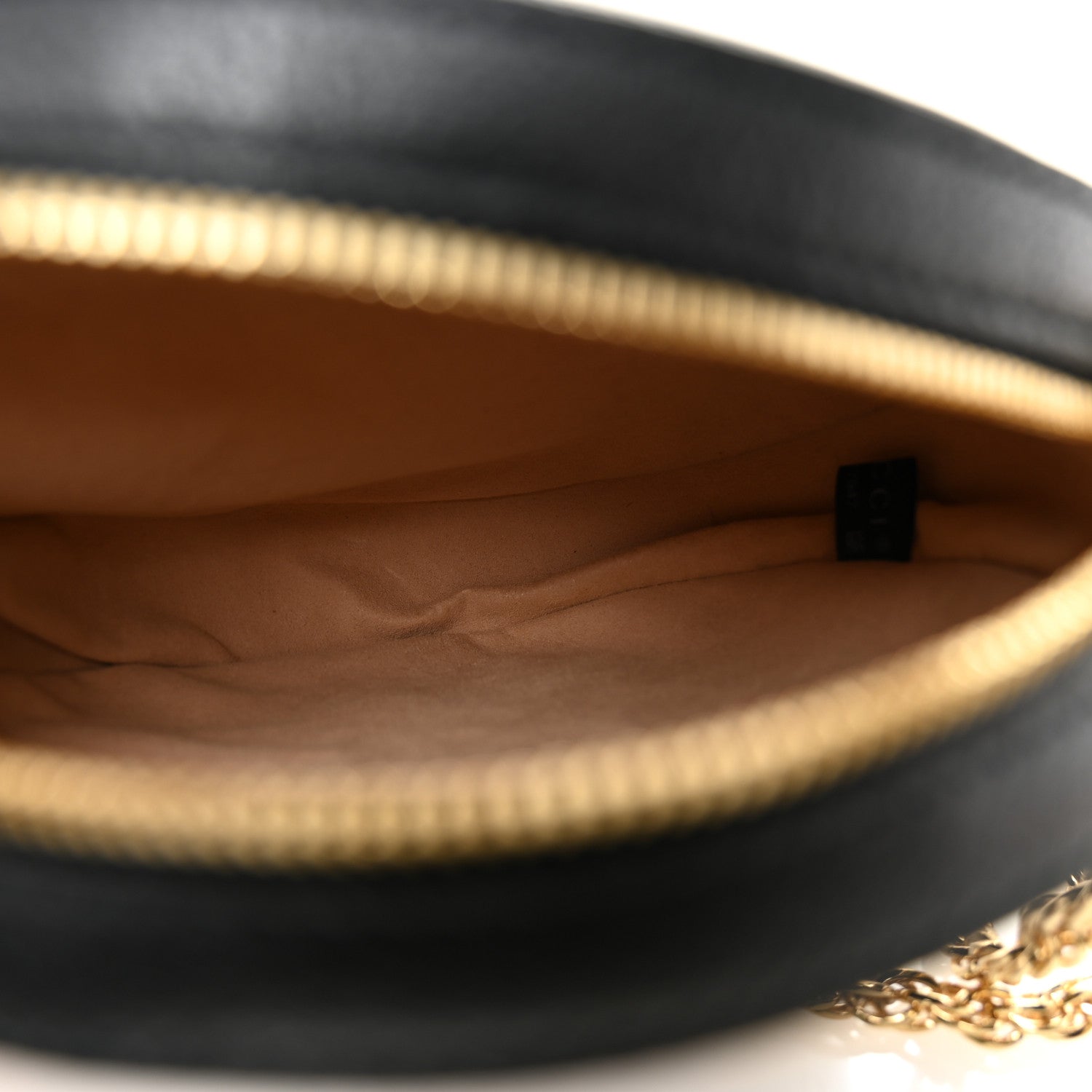 Gucci Grained Calfskin Web Mini Ophidia Round Shoulder Bag Black 5 of 10