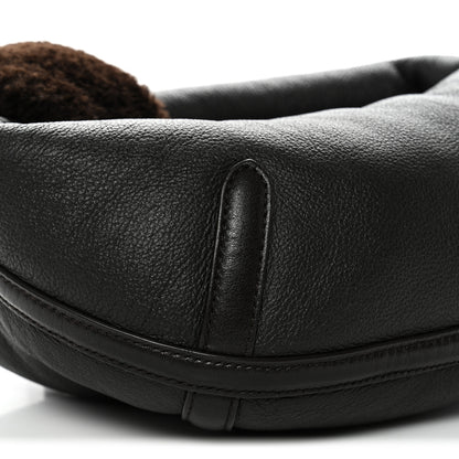 Bottega Veneta Calfskin Shearling Aviator Mini Jodie Dark Brown Fondant 10 of 11