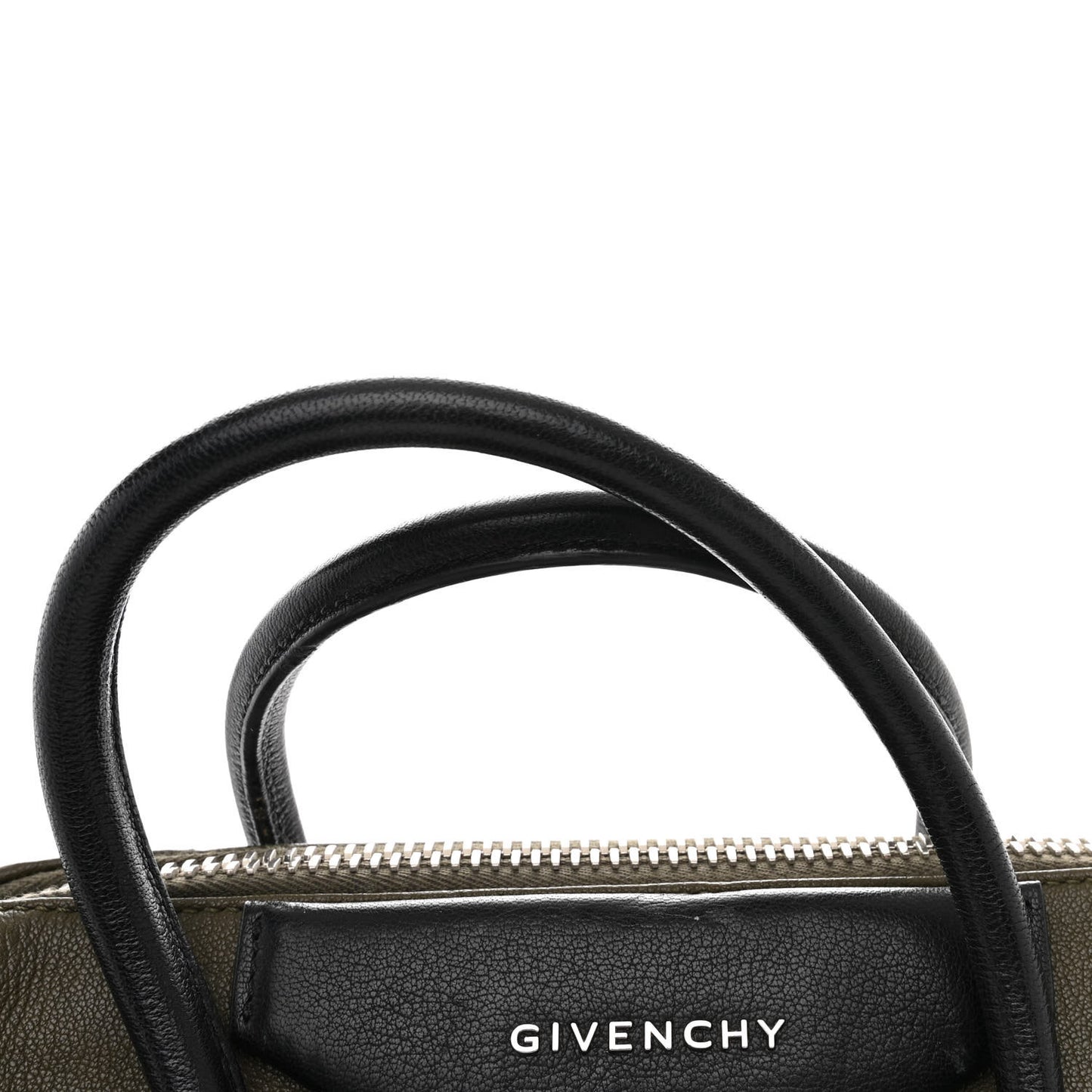 Sugar Goatskin Medium Tri-Color Antigona Khaki Black