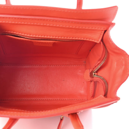 Celine Smooth Calfskin Nano Luggage Fluo Orange 4 of 13