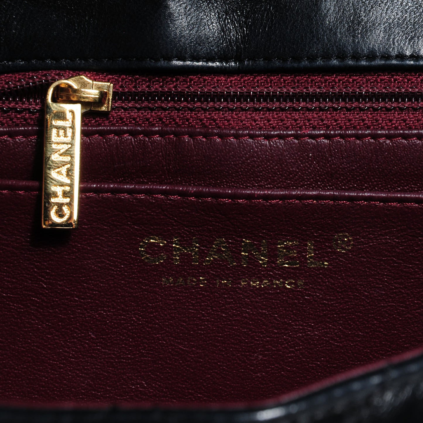 Lambskin Quilted Jumbo Single Flap Black