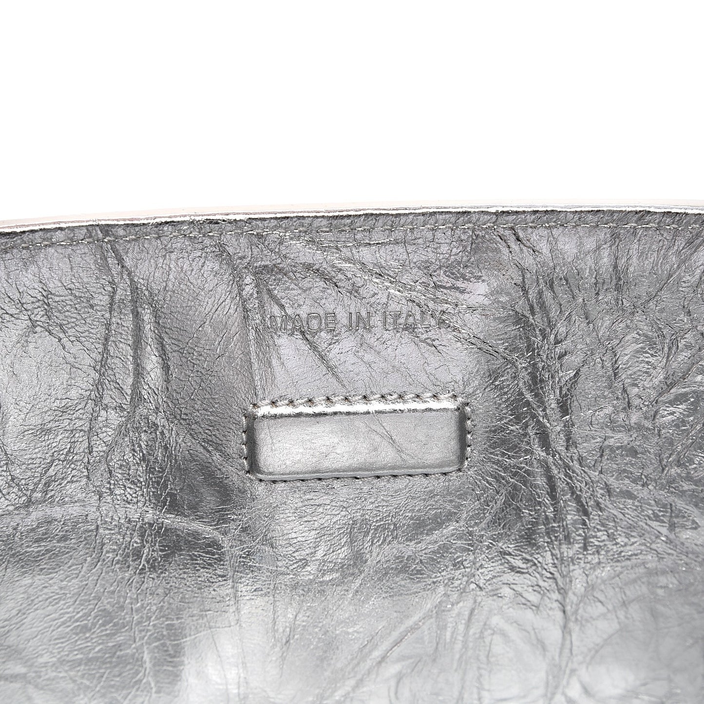Metallic Calfskin Large Diorever Flap Silver