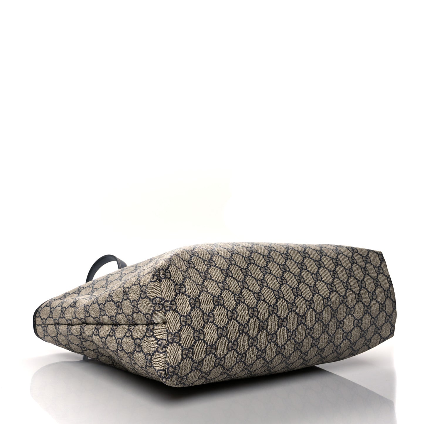 GG Supreme Monogram Medium Zippered Shopping Tote Navy