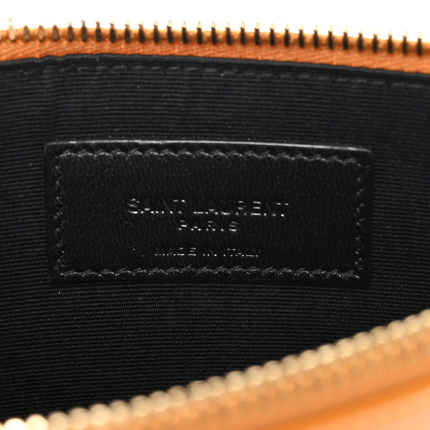 Smooth Calfskin Zip Pouch Cheddar
