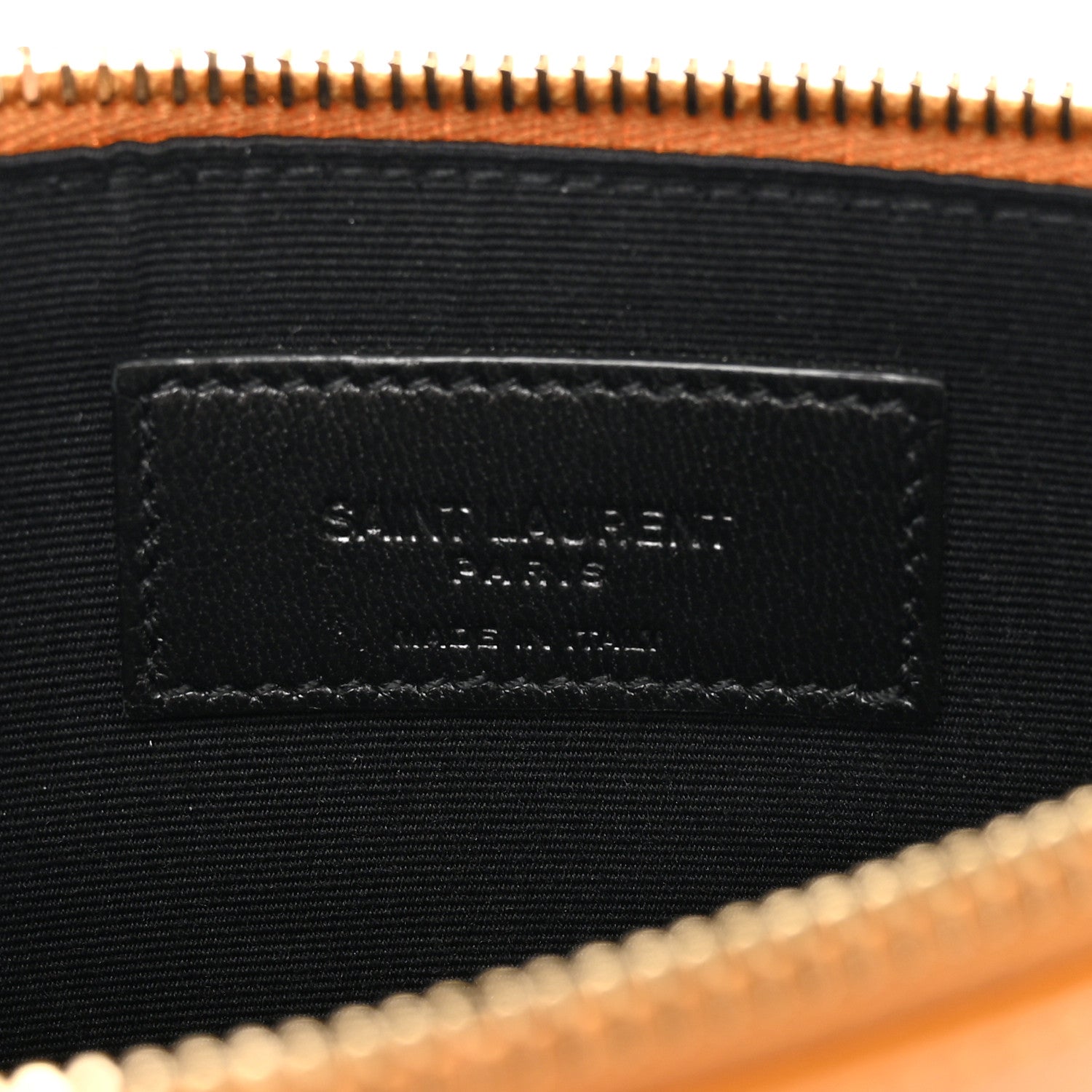 Saint Laurent Smooth Calfskin Zip Pouch Cheddar 6 of 10