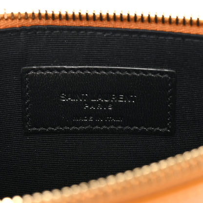 Saint Laurent Smooth Calfskin Zip Pouch Cheddar 6 of 10
