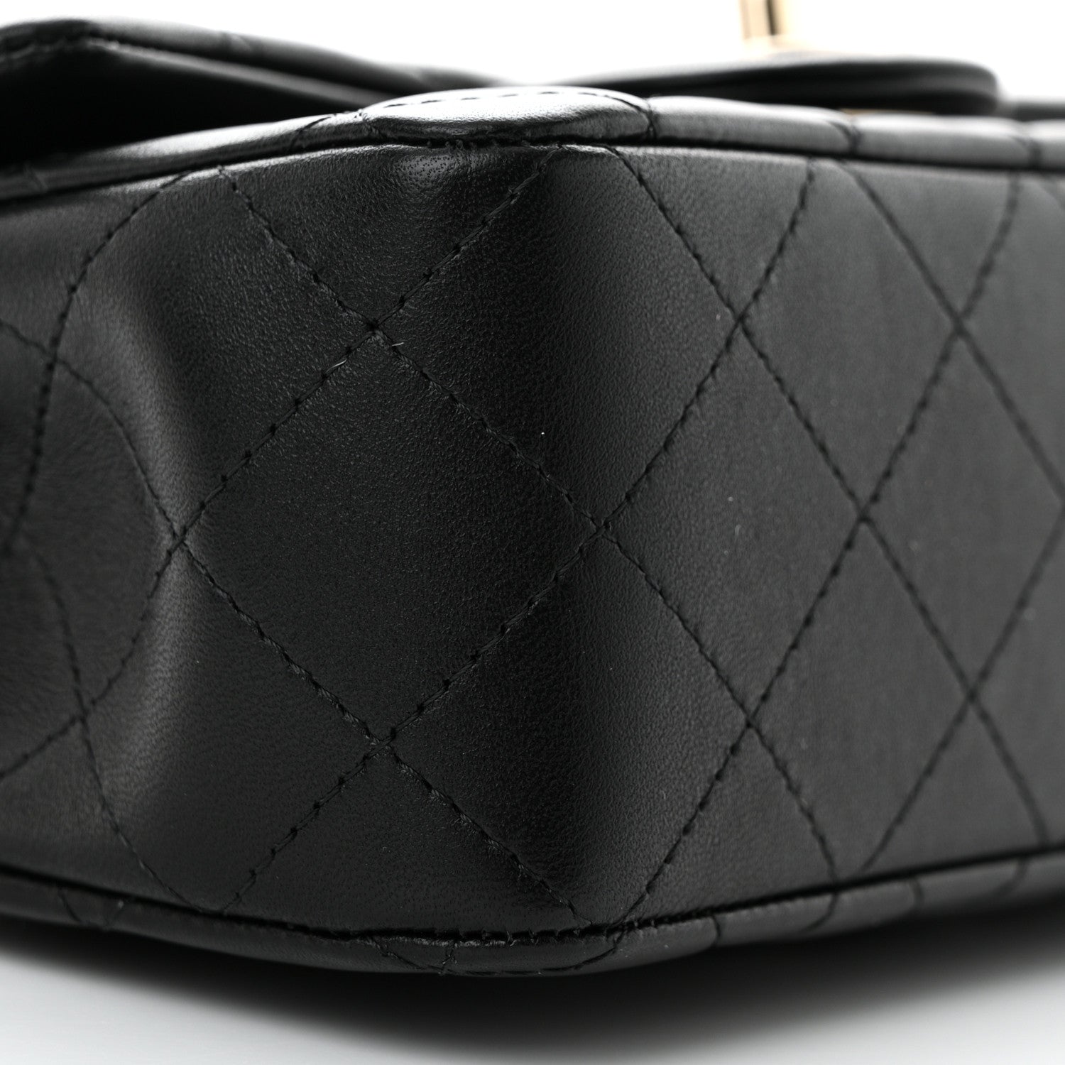 Chanel Lambskin Quilted Mini Top Handle Rectangular Flap Black 9 of 11