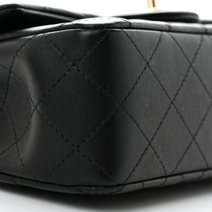 Chanel Lambskin Quilted Mini Top Handle Rectangular Flap Black 9 of 11
