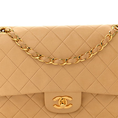 Chanel Lambskin Quilted Medium Double Flap Beige 8 of 14