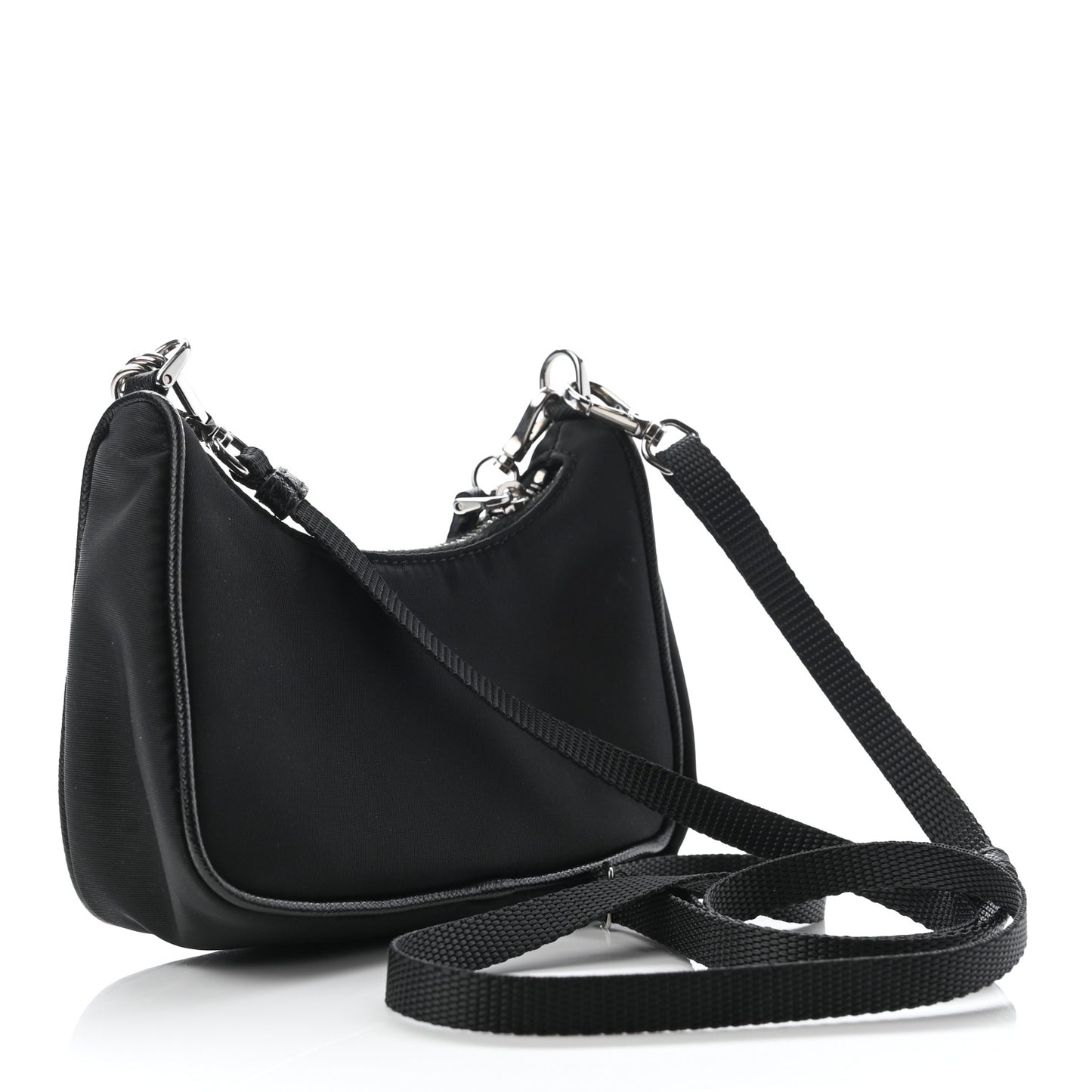 Tessuto Nylon Mini Re-Edition 2000 Shoulder Bag Black