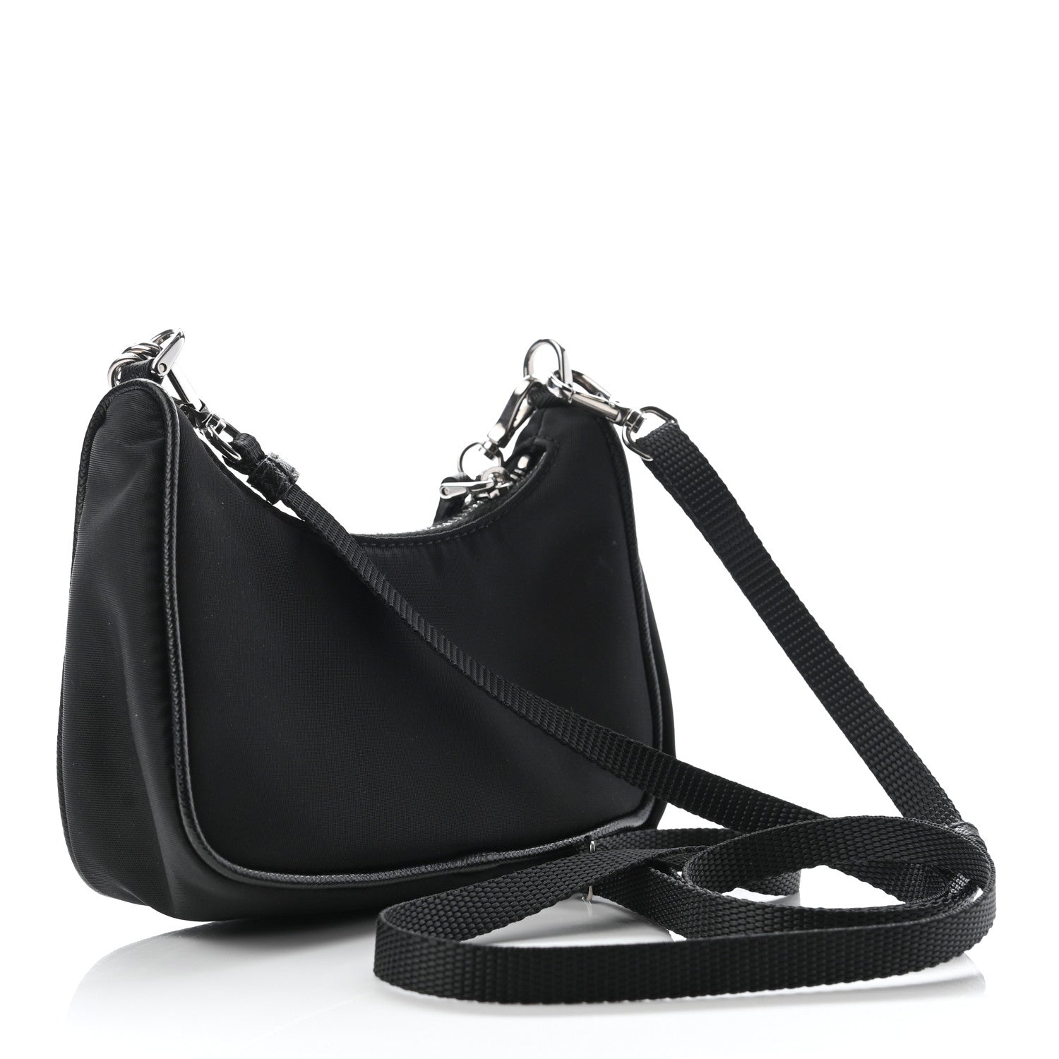 Prada Tessuto Nylon Mini Re-Edition 2000 Shoulder Bag Black 3 of 6