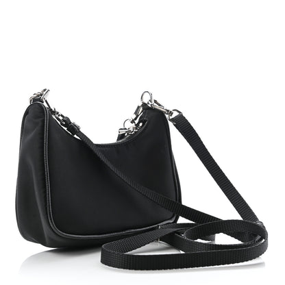 Prada Tessuto Nylon Mini Re-Edition 2000 Shoulder Bag Black 3 of 6