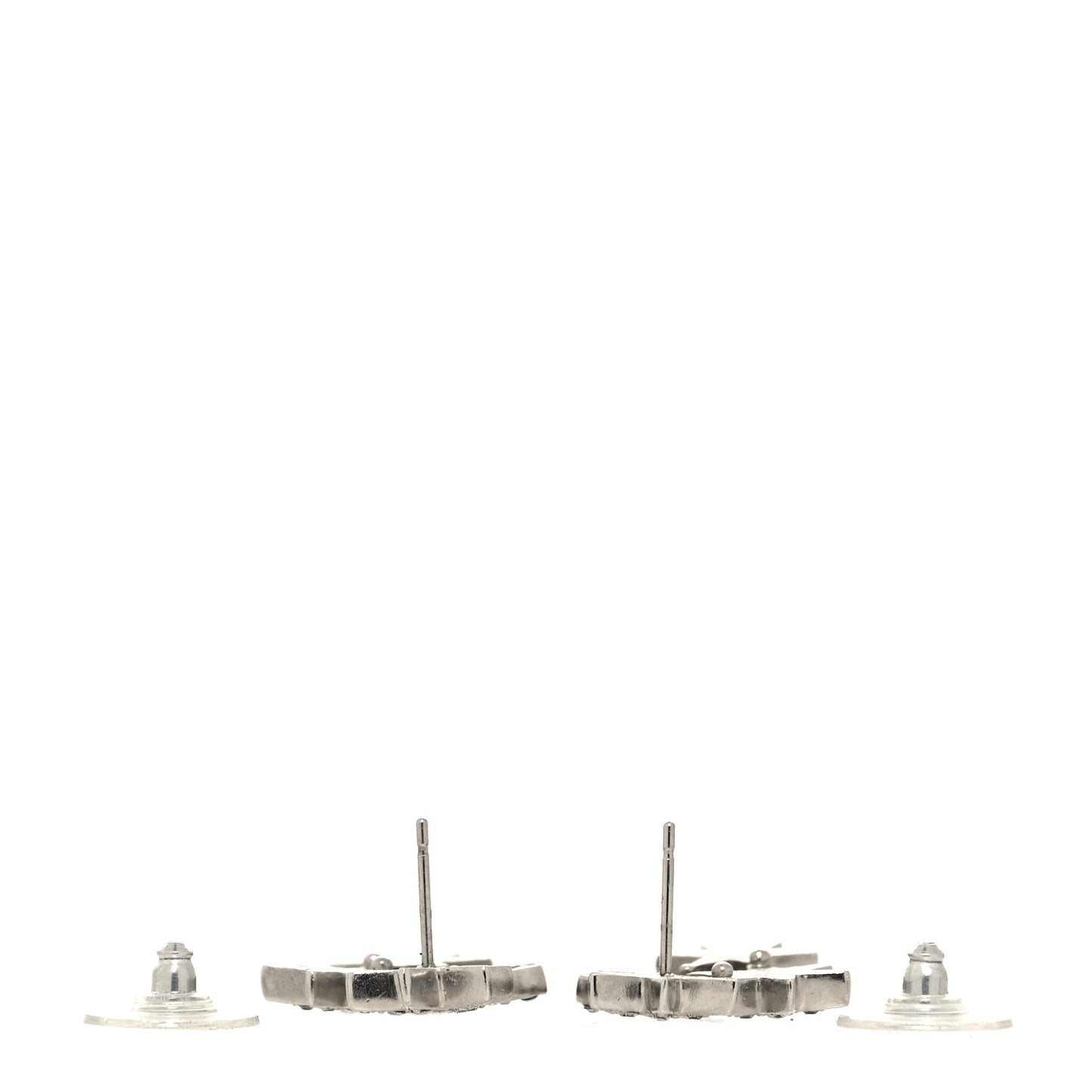 Crystal CC Star Earrings Silver