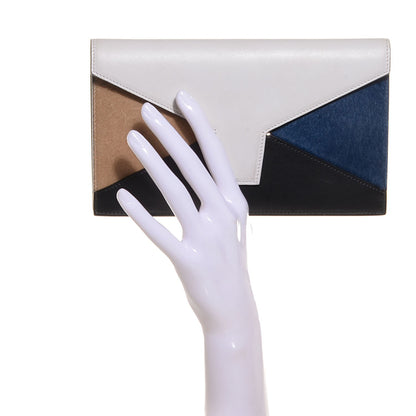 Celine Pony Calfskin Diamond Clutch Wallet 2 of 8