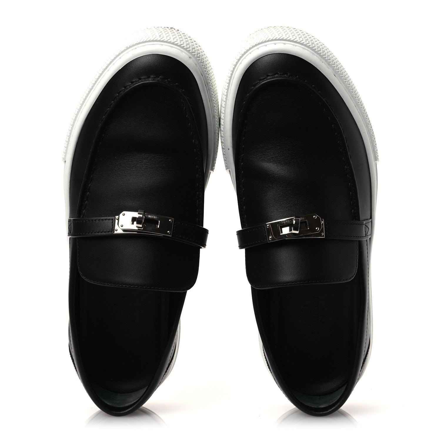 Hermes Calfskin Game Slip On Sneakers 39.5 Black 2 of 12