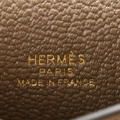 Hermes Tadelakt Chevre Mysore Kelly Quelle Idole Bag Charm Etoupe Nata Black 9 of 10