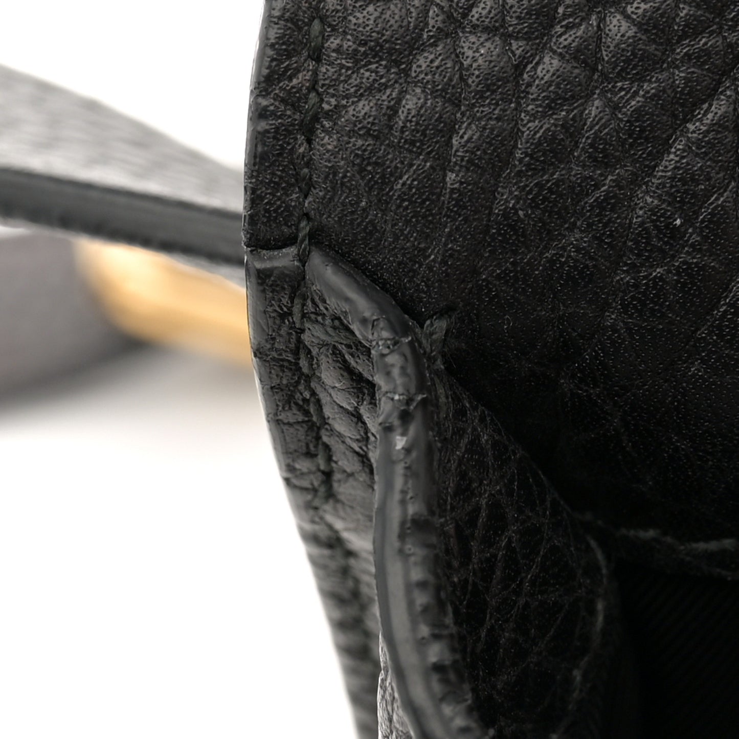 Pebbled Calfskin Soho Flap Belt Bag Black