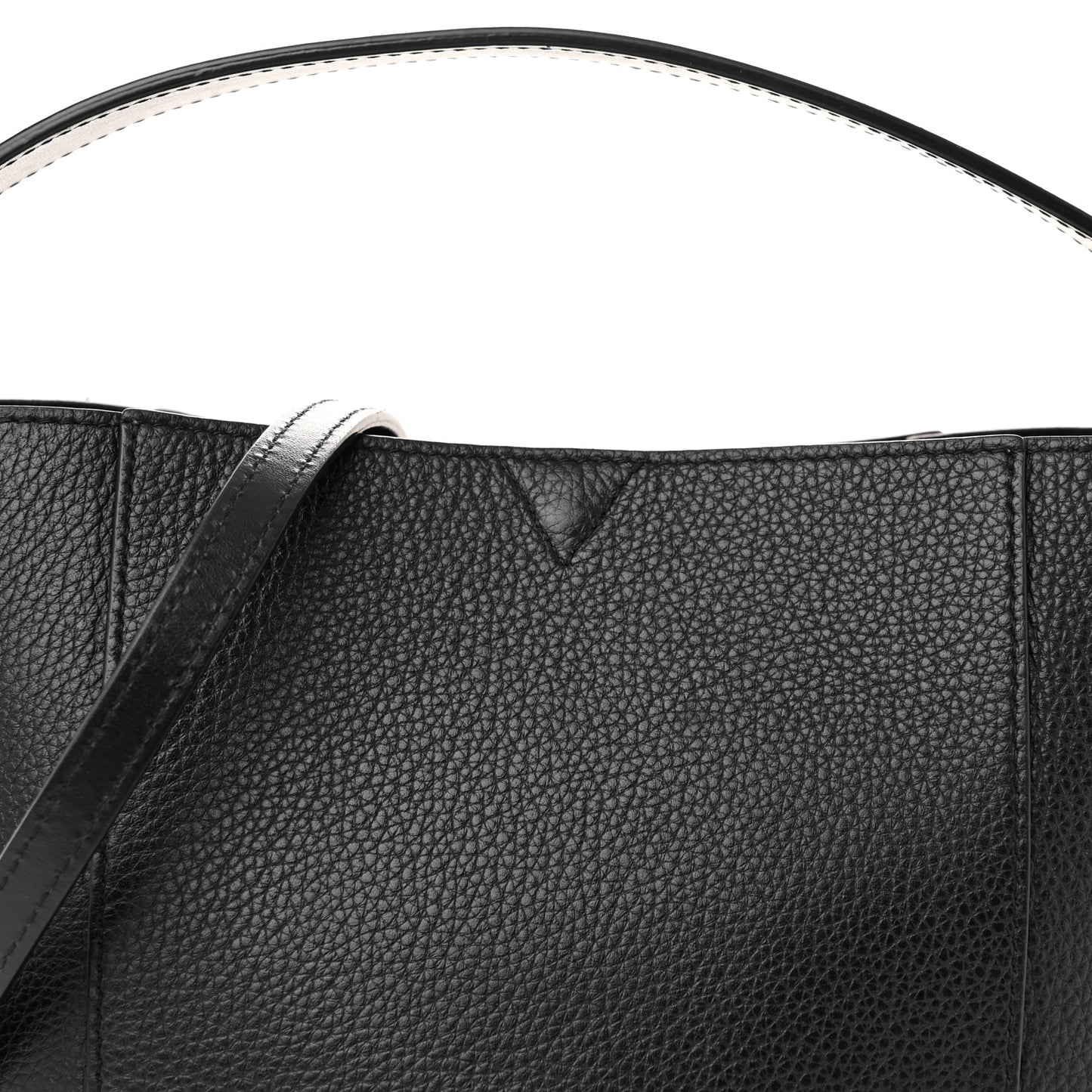 Calfskin Empire Spike Studded Mini Cabachic Bucket Bag Black