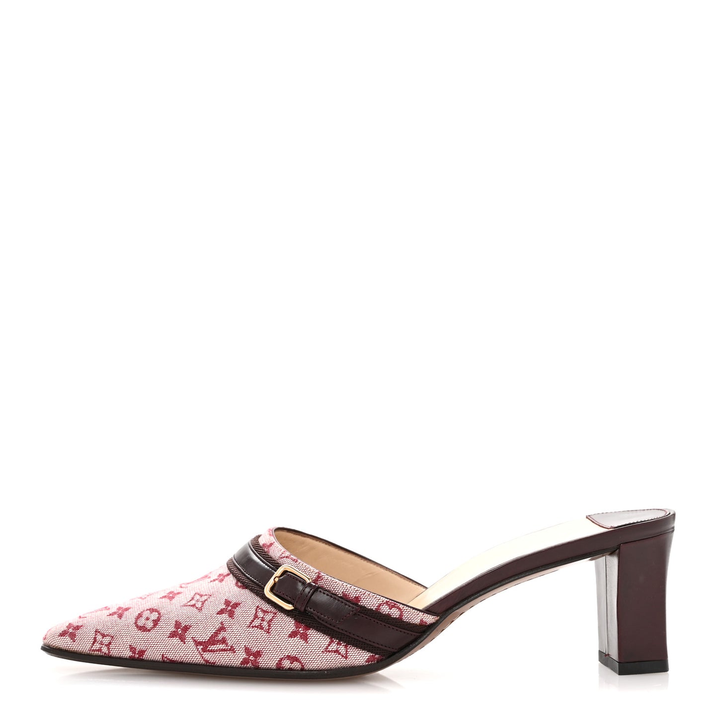 Monogram Mini Lin Mules 38 Cherry