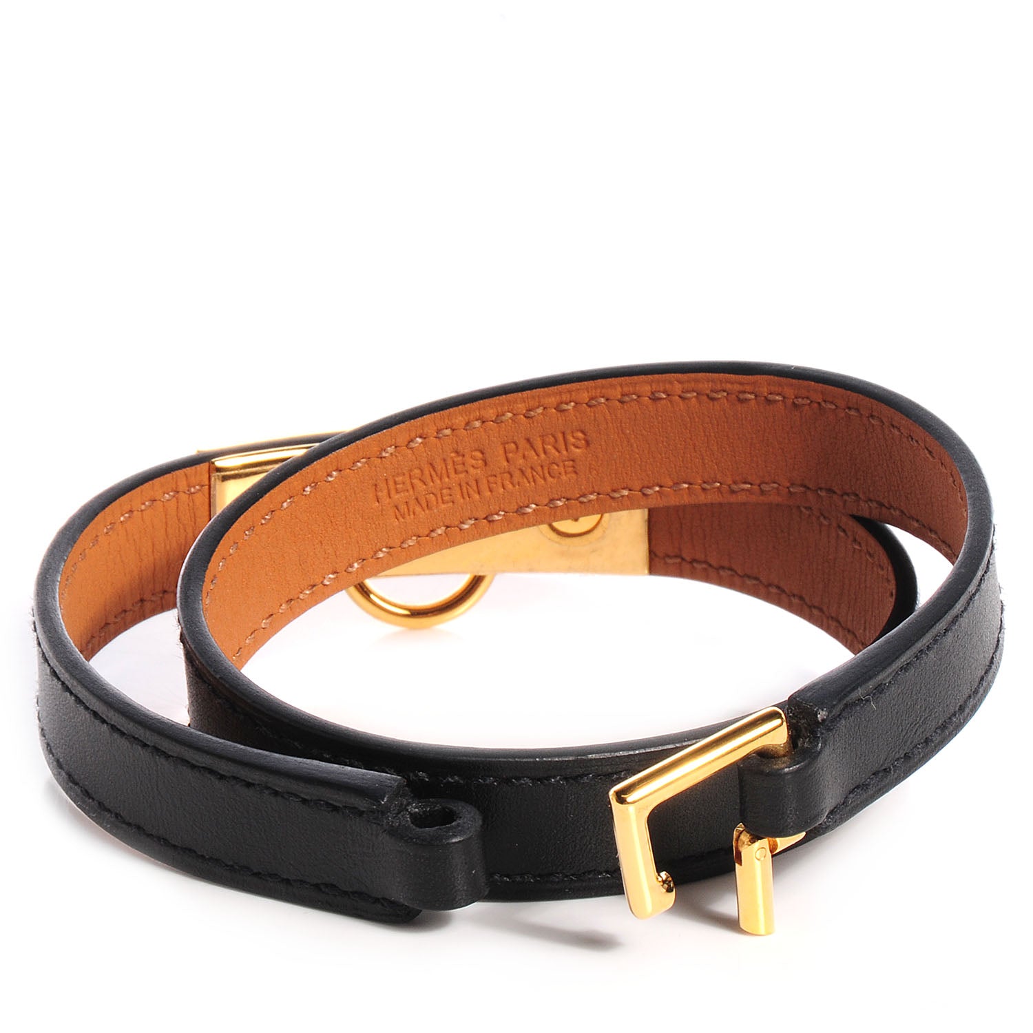 Hermes Chamonix Rivale Double Tour Bracelet Medium Black 3 of 6