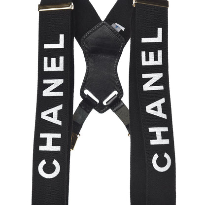 Chanel Logo Suspenders Black White 5 of 8