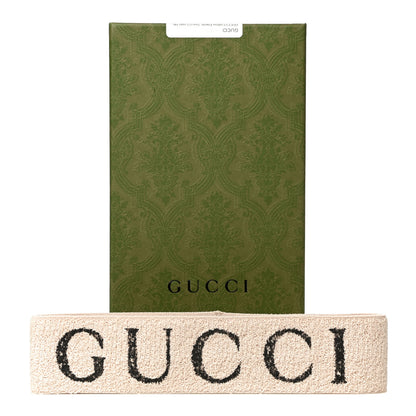 Gucci Cotton Elastic Gucci Logo Headband White 8 of 8
