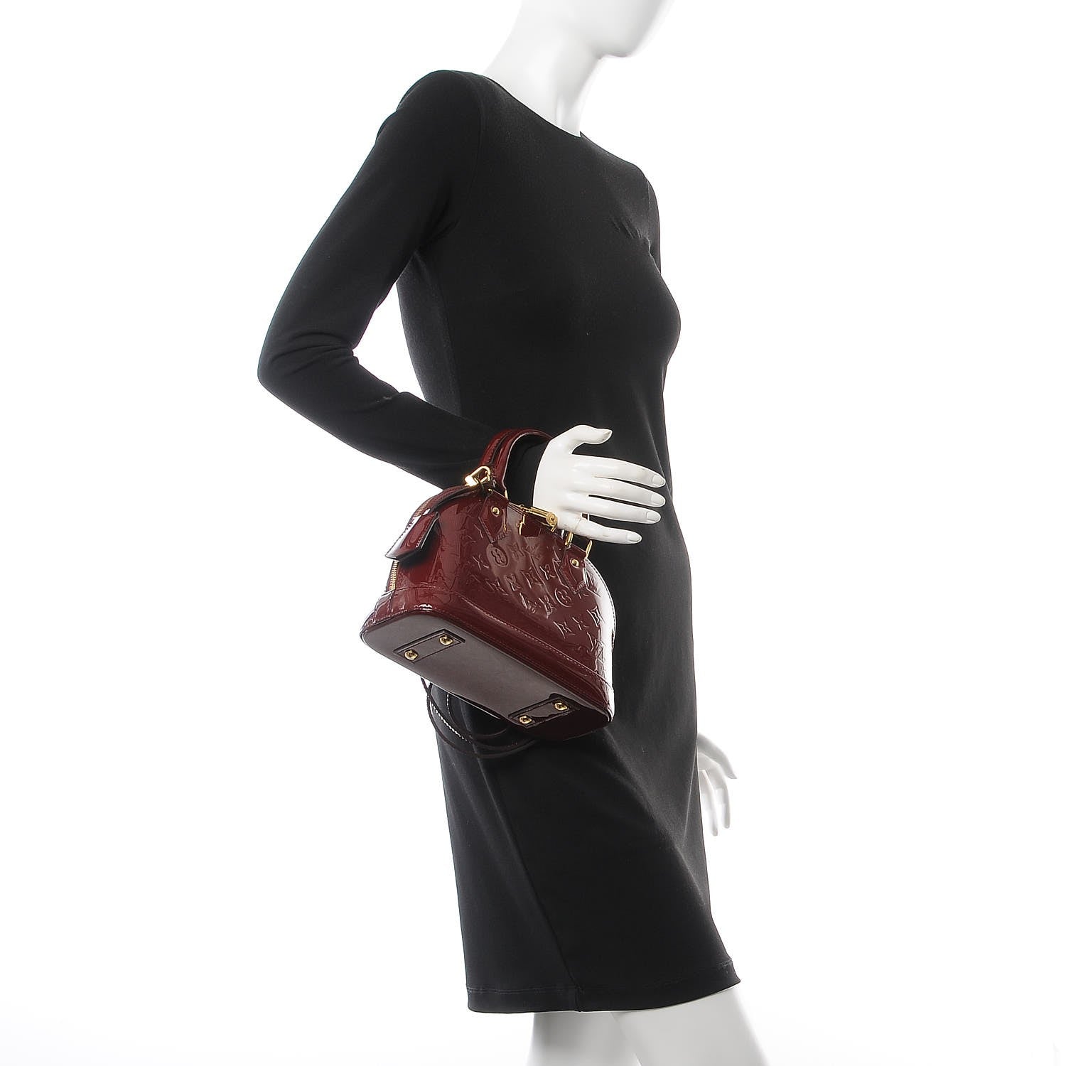 Louis Vuitton Vernis Alma BB Griotte 2 of 9