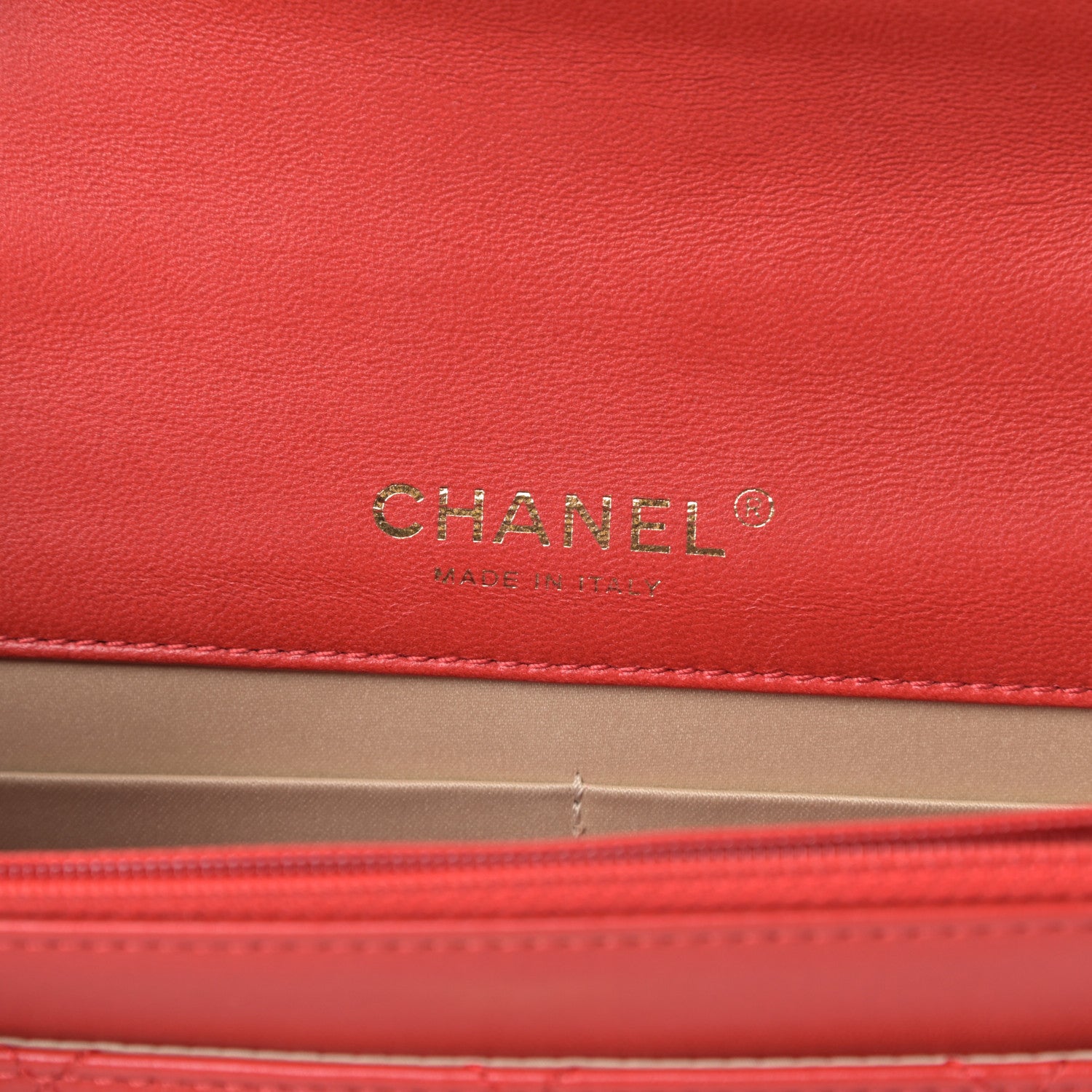 Chanel Lambskin Quilted Golden Class Wallet on Chain WOC Red 6 of 11