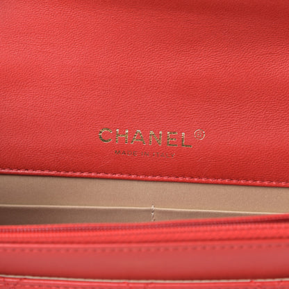 Chanel Lambskin Quilted Golden Class Wallet on Chain WOC Red 6 of 11