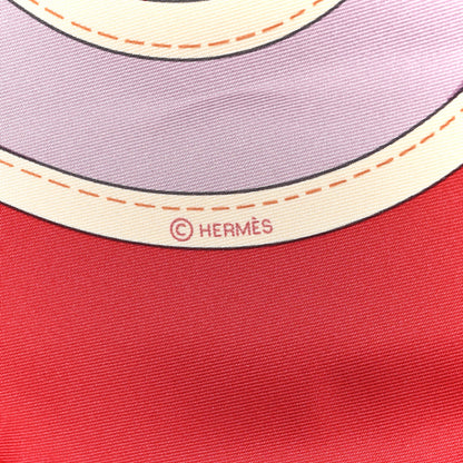 Hermes Silk Camails Scarf 90 Rouge Rose Pale Ciel 4 of 4