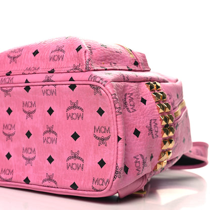 MCM Visetos Small Side Stud Stark Backpack Pink 9 of 10