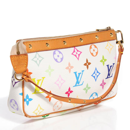 Louis Vuitton Monogram Multicolor Pochette Accessories White 3 of 8