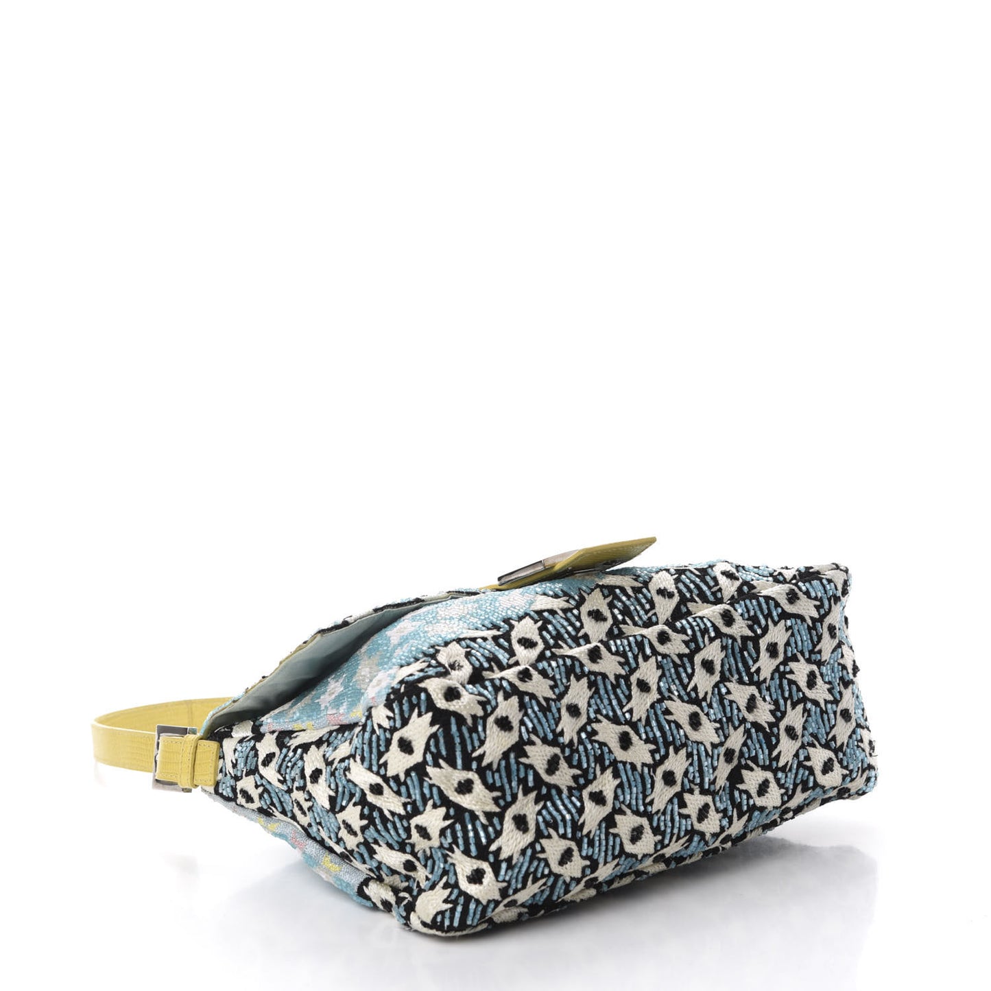 Beaded Lizard Mama Baguette Blue Yellow