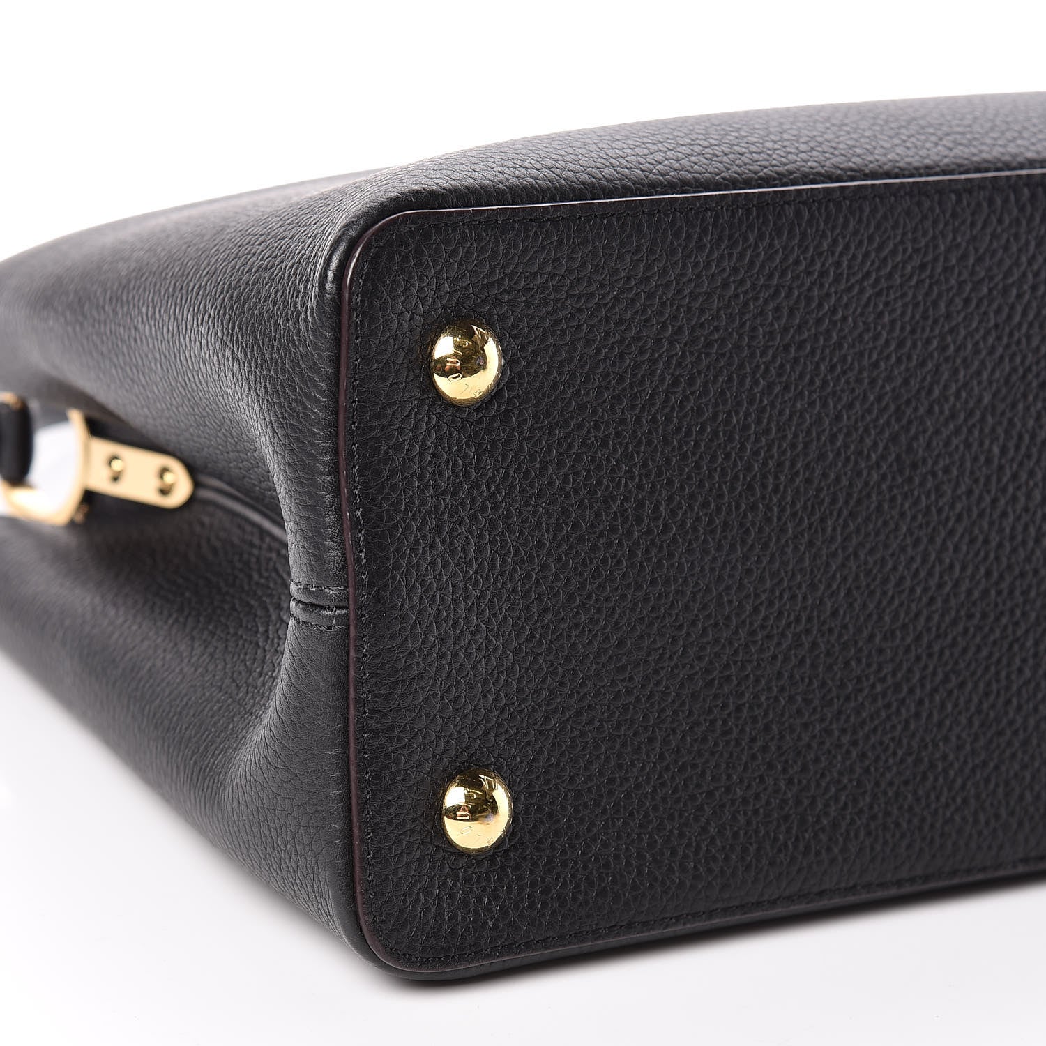 Louis Vuitton Taurillon Capucines MM Black 6 of 11